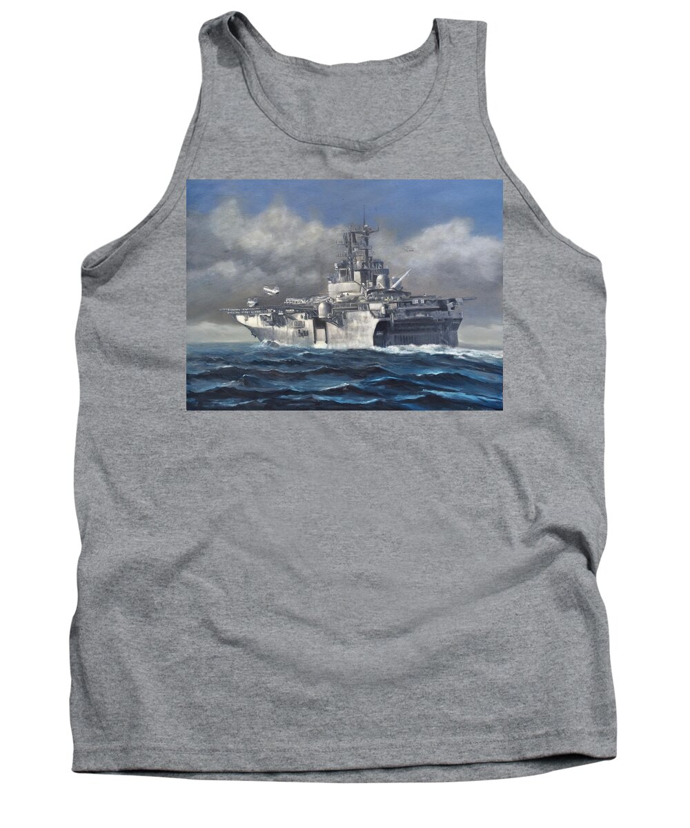 Flight Tank Top featuring the painting Flight Ops by Stephen Roberson