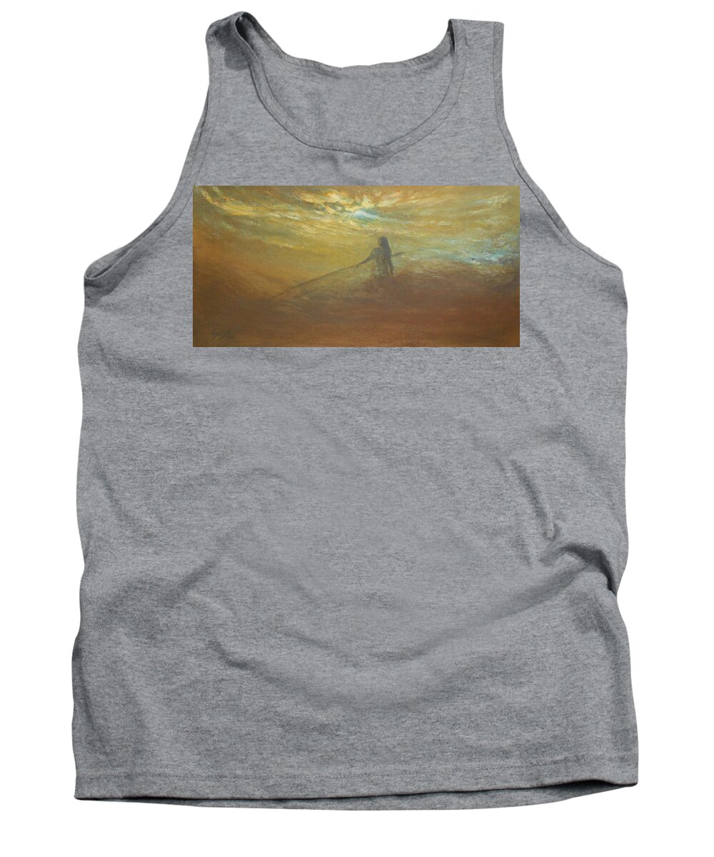 Minimalism Tank Top featuring the painting Float On by Jane See