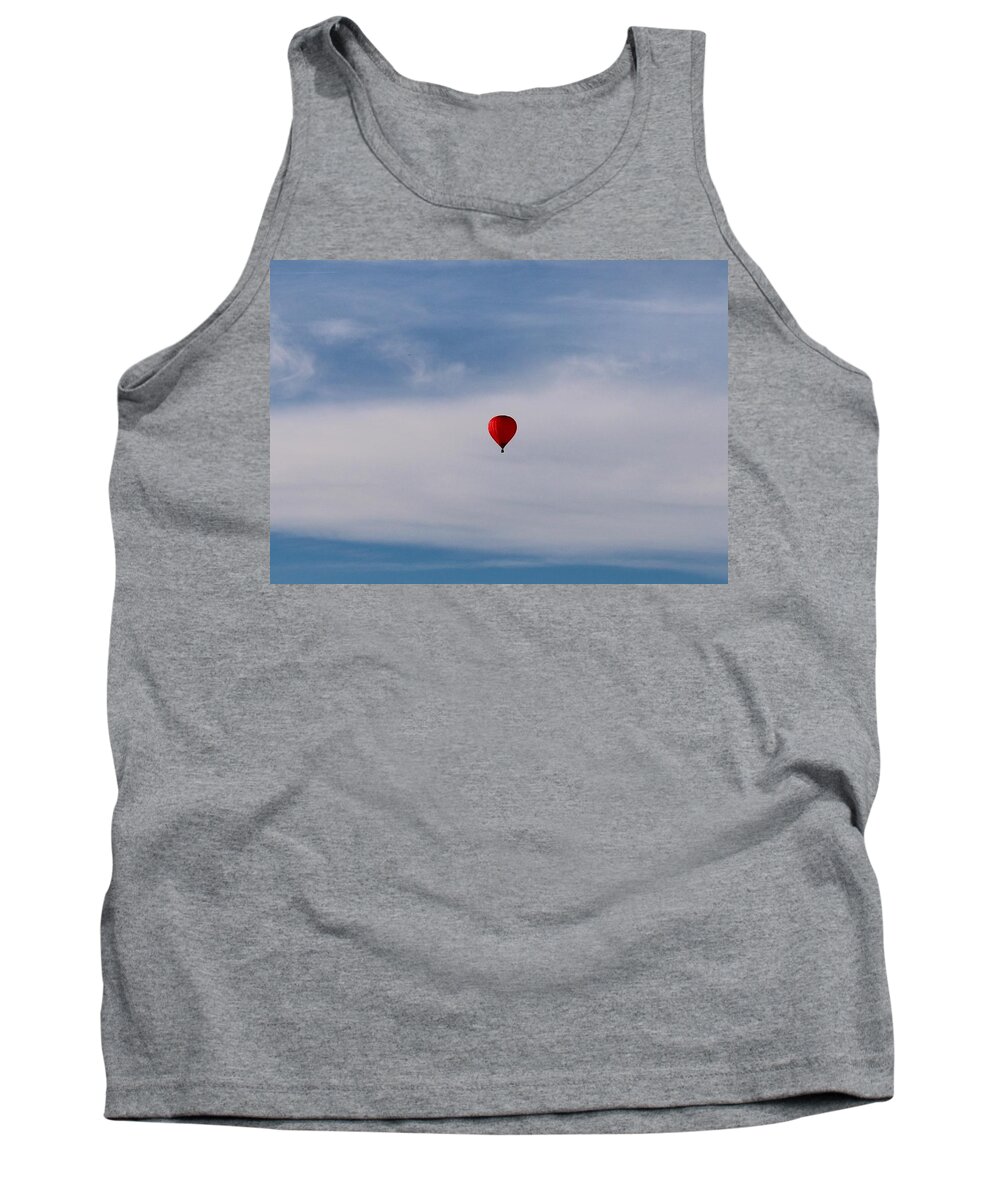 Hot Air Balloon Tank Top featuring the photograph Floating High by Christy Pooschke