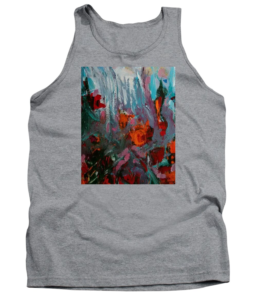 Abstract Tank Top featuring the painting Flora by Nicolas Bouteneff