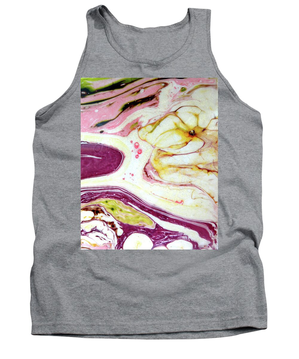Flowers Tank Top featuring the painting Floral Flow by Lisa Lipsett