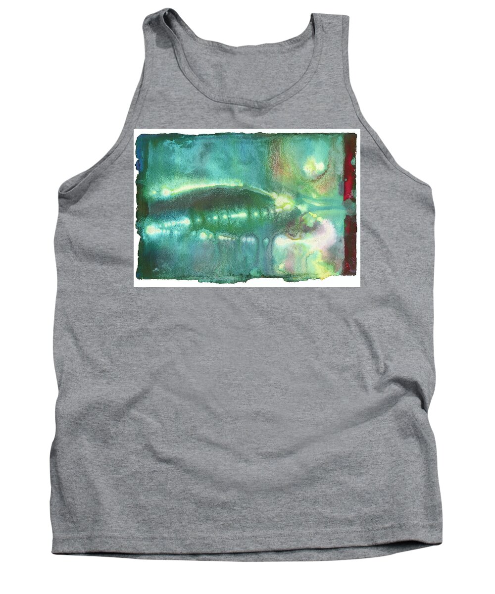 Abstract Tank Top featuring the painting Deep Sea Florescence by Sperry Andrews