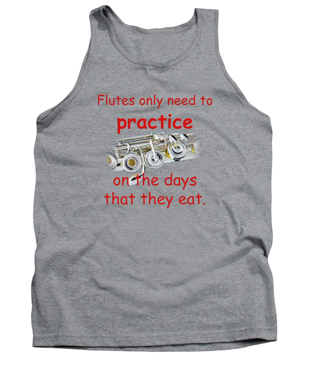 Flutes. Practice Tank Top featuring the photograph Flutes Practice When they Eat by M K Miller