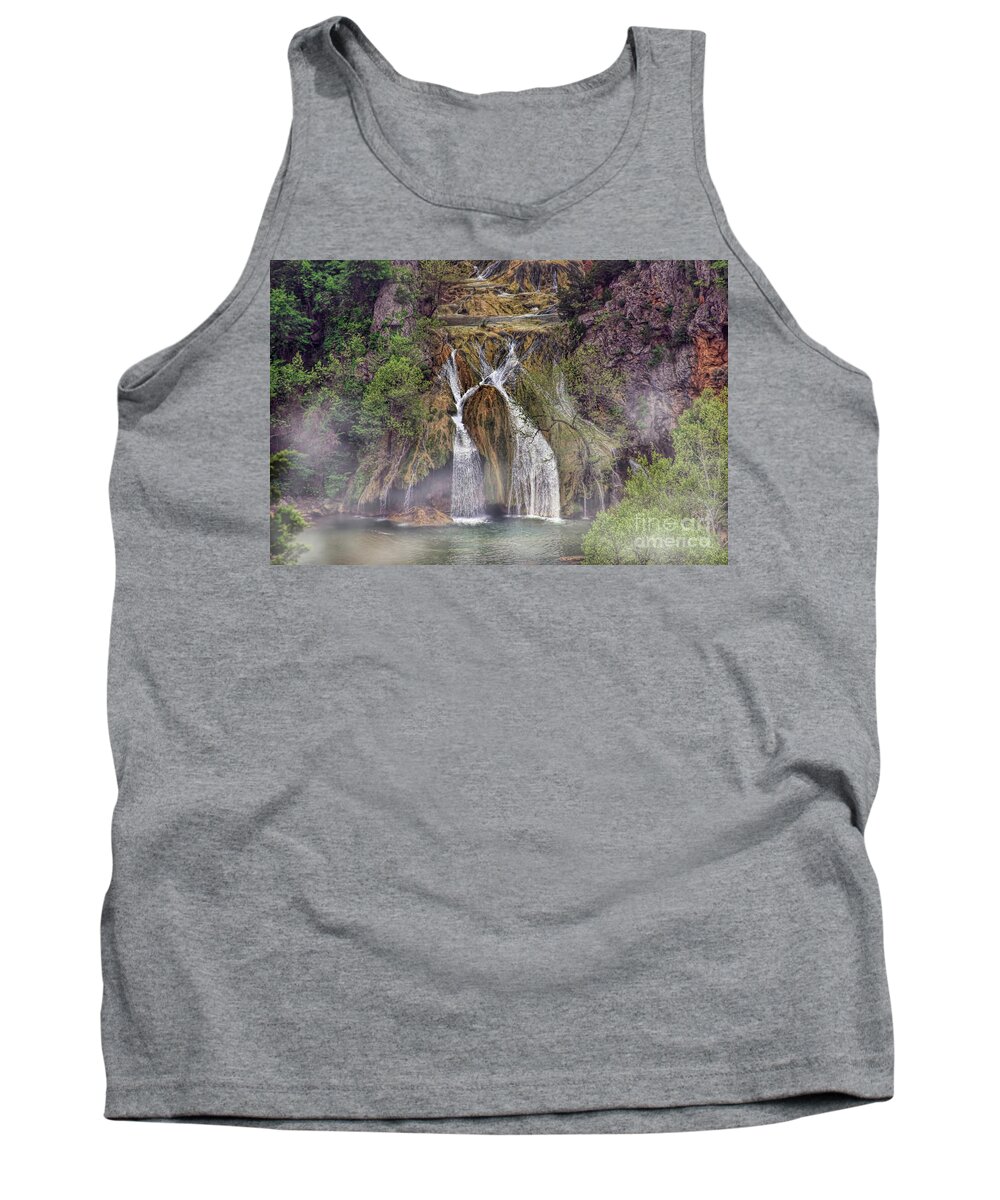 Waterfalls Tank Top featuring the photograph Fog Rolling In by Joan Bertucci