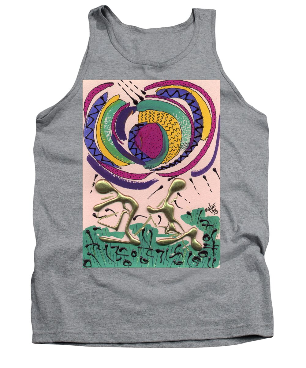 Abstract Tank Top featuring the mixed media Follow Me by Angela L Walker