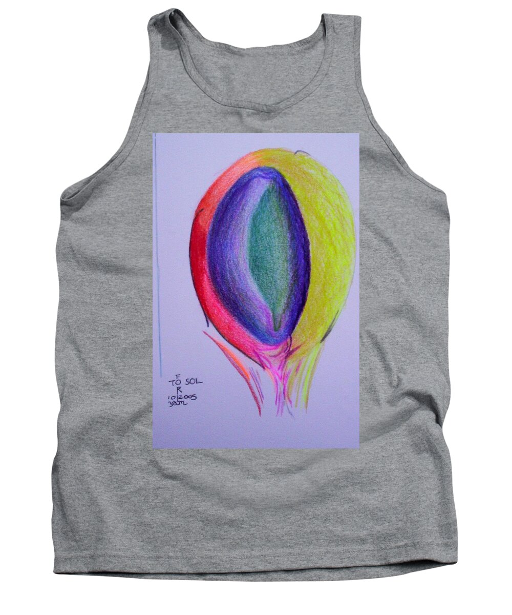 Abstract Tank Top featuring the painting For Sol by Suzanne Udell Levinger