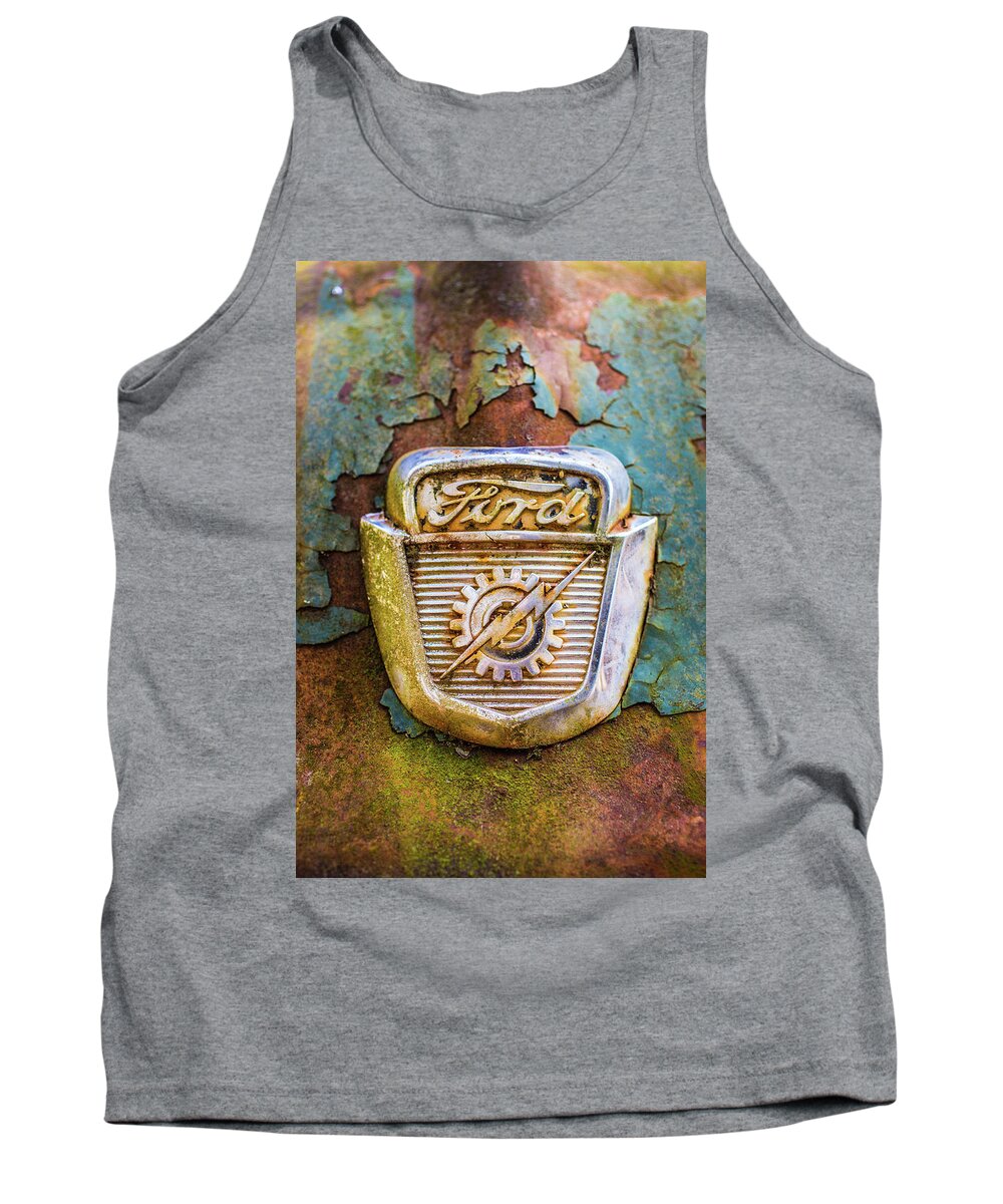 Ford Tank Top featuring the photograph Ford emblem by Matthew Pace