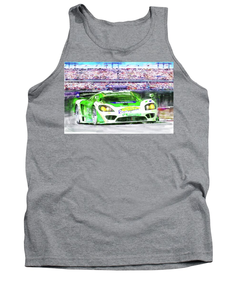 Le Mans Tank Top featuring the painting Form One by Michael Cleere