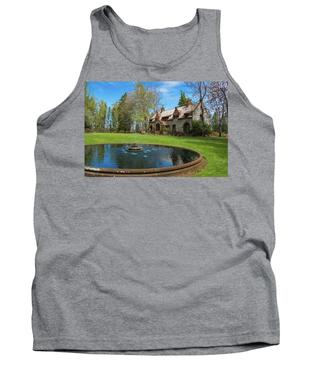 Empire Mine Tank Top featuring the photograph Fountain at Empire Mine by Robin Mayoff