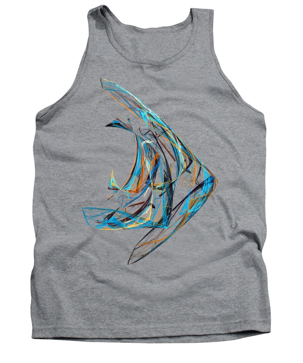 Angel Fish Tank Top featuring the photograph Fractal - Angelfish by Susan Savad