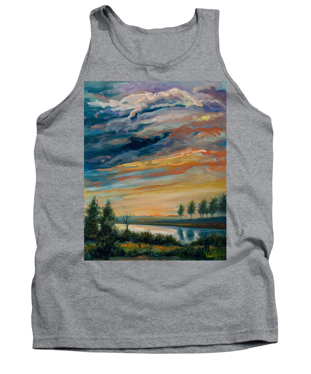Water Tank Top featuring the painting France III by Rick Nederlof