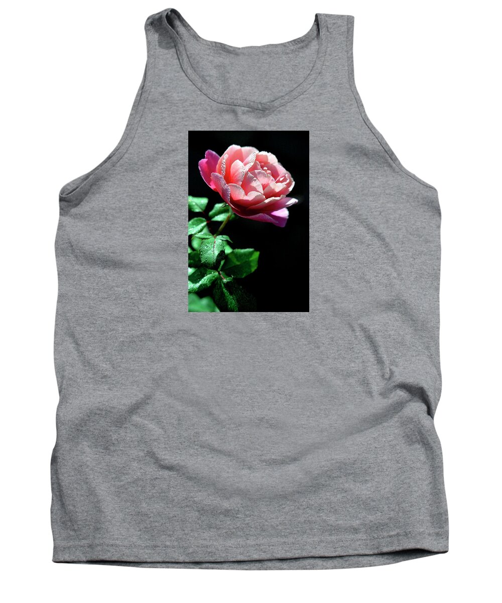 Jigsaw Tank Top featuring the photograph Frosted with Dew by Carole Gordon
