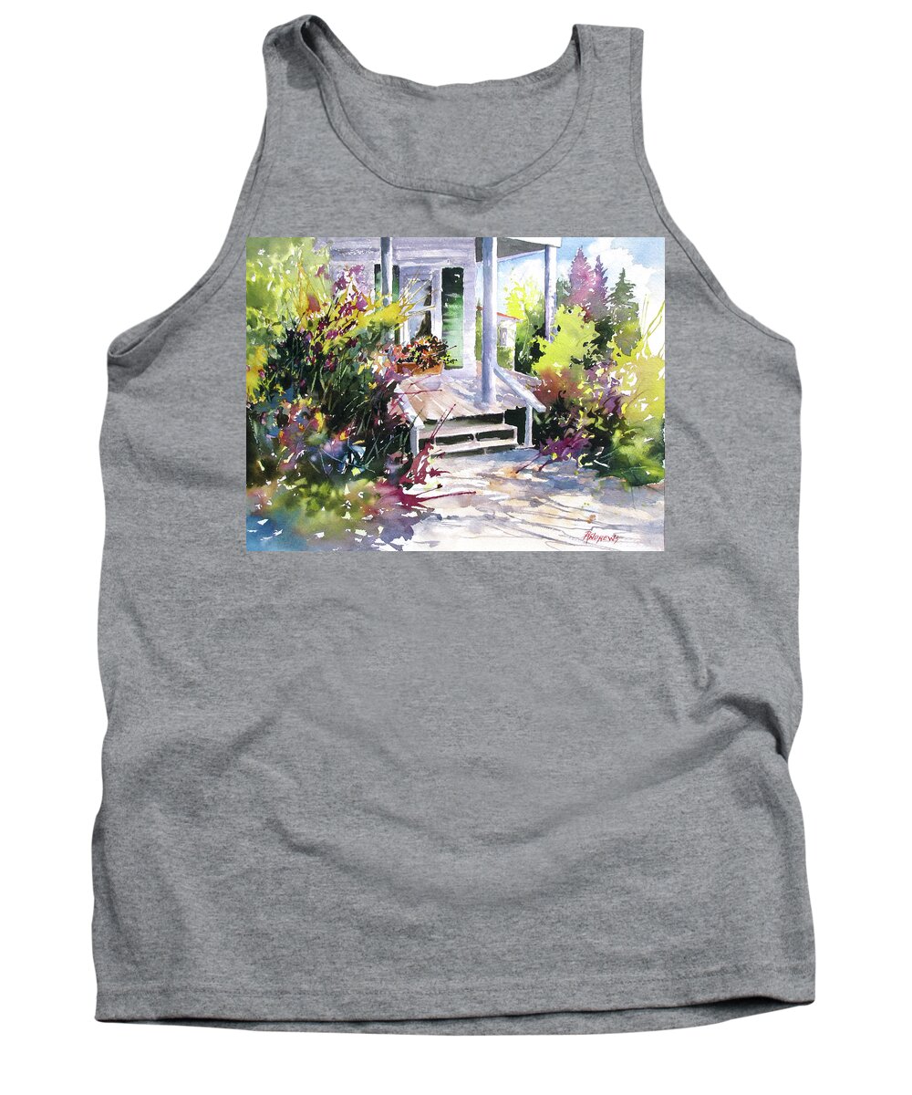 Landscape Tank Top featuring the painting Galveston Welcome by Rae Andrews