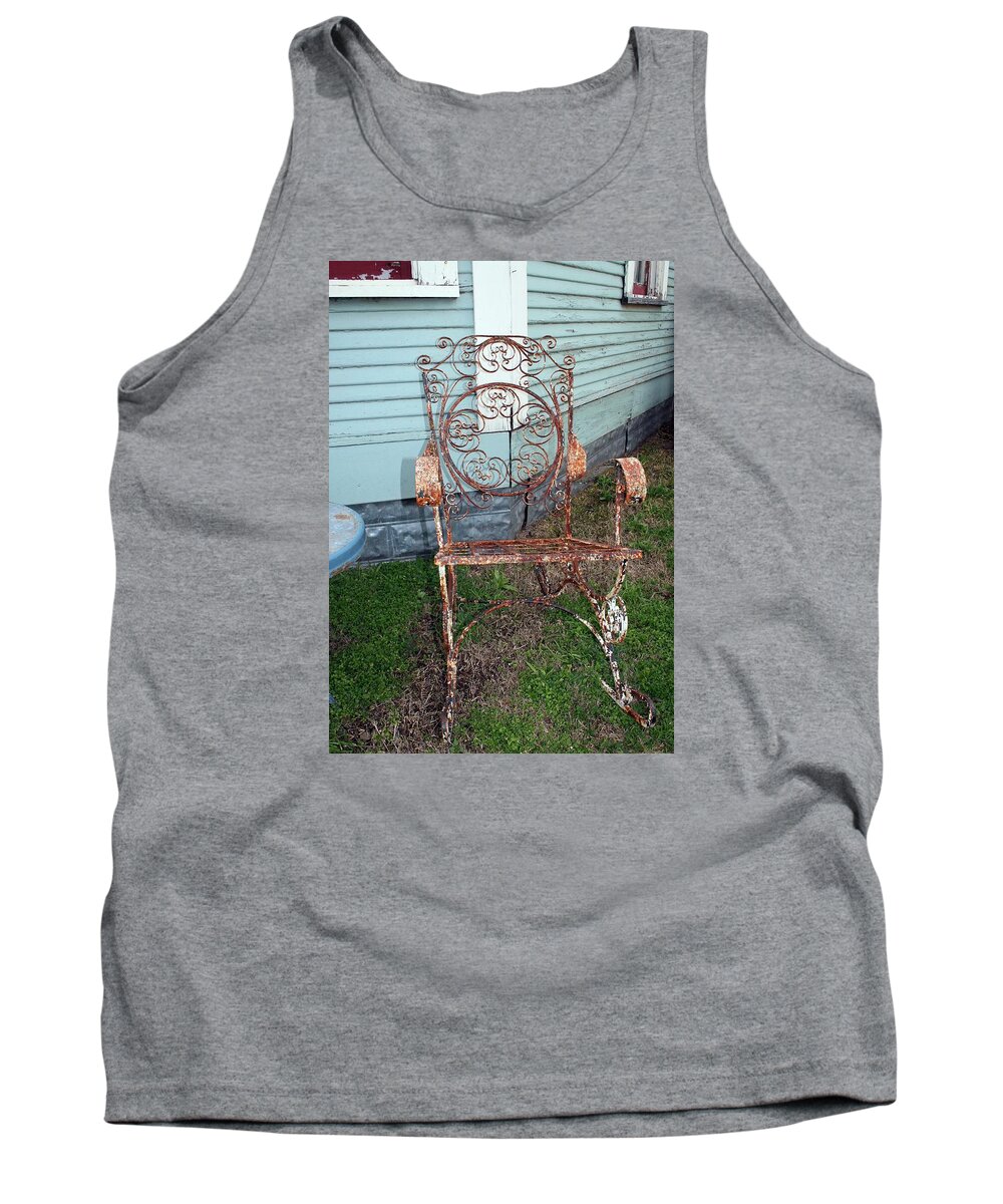 Chair Tank Top featuring the photograph Garden Chair by Terry Burgess
