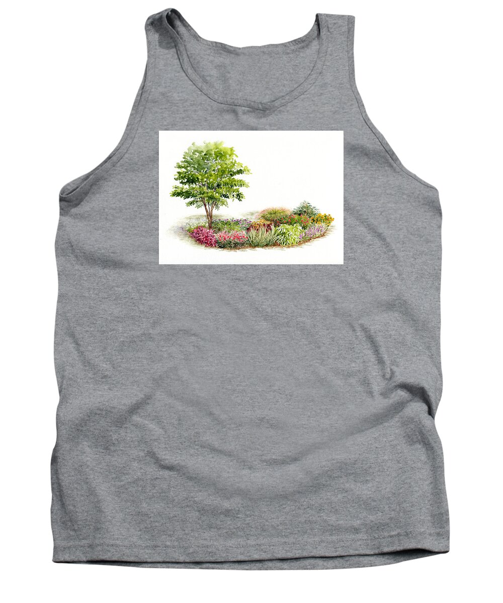 Garden Tank Top featuring the painting Garden Fresh Watercolor Painting by Karla Beatty