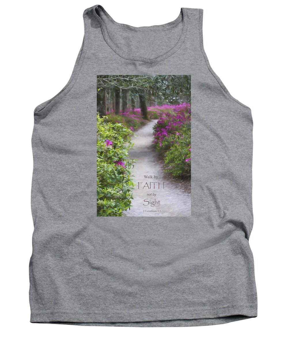 Landscape Photography Tank Top featuring the photograph Garden Path by Mary Buck