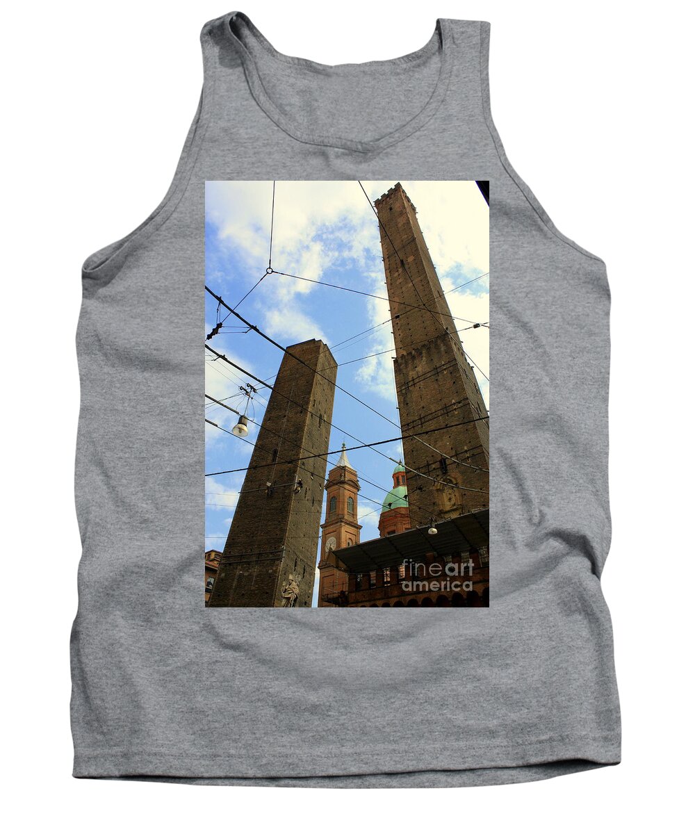 Medieval Tank Top featuring the photograph Garisenda and Asinelli Towers by Mariana Costa Weldon