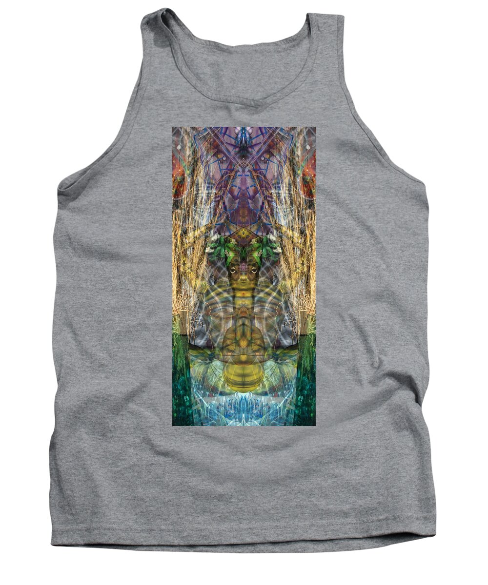 Geometry Tank Top featuring the painting Geometry by Leigh Odom