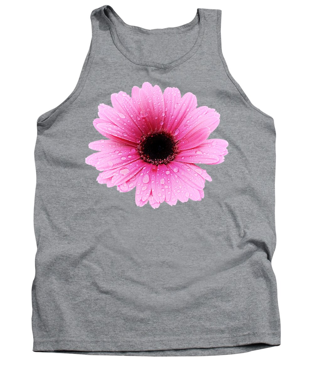 Flower Tank Top featuring the photograph Gerbera Pink - Daisy by MTBobbins Photography