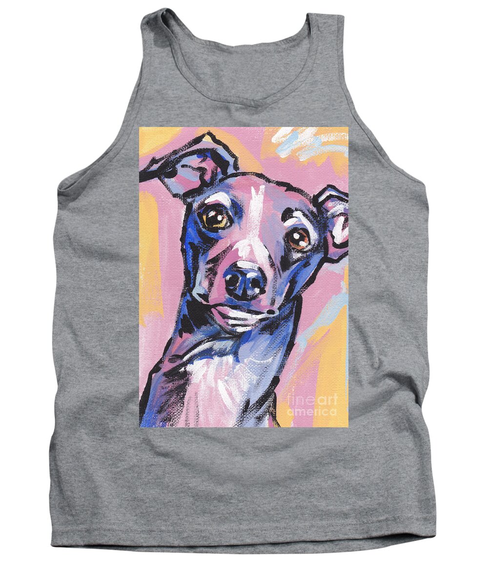 Italian Greyhound Tank Top featuring the painting Gettin Iggy Wit It by Lea S