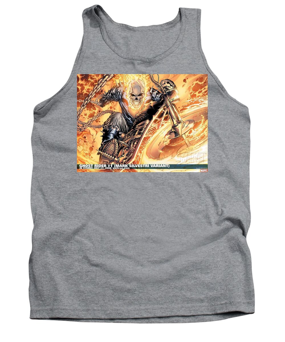 Ghost Rider Tank Top featuring the digital art Ghost Rider by Maye Loeser