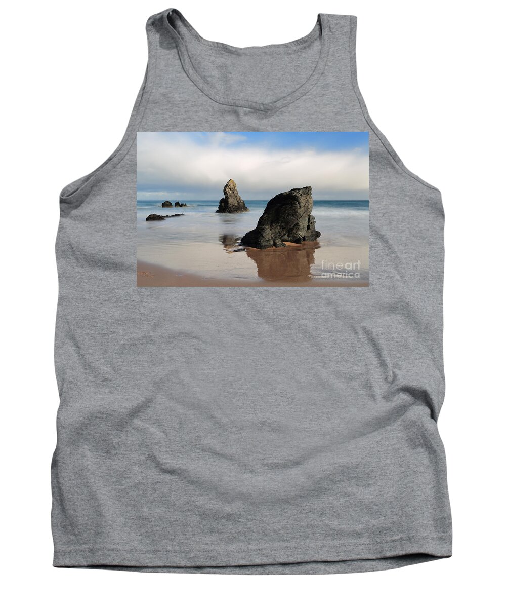 Durness Tank Top featuring the photograph Giants on Sango Bay by Maria Gaellman
