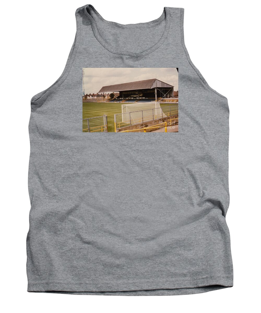  Tank Top featuring the photograph Gillingham - Priestfield Stadium - Main Stand 2 - 1970s by Legendary Football Grounds