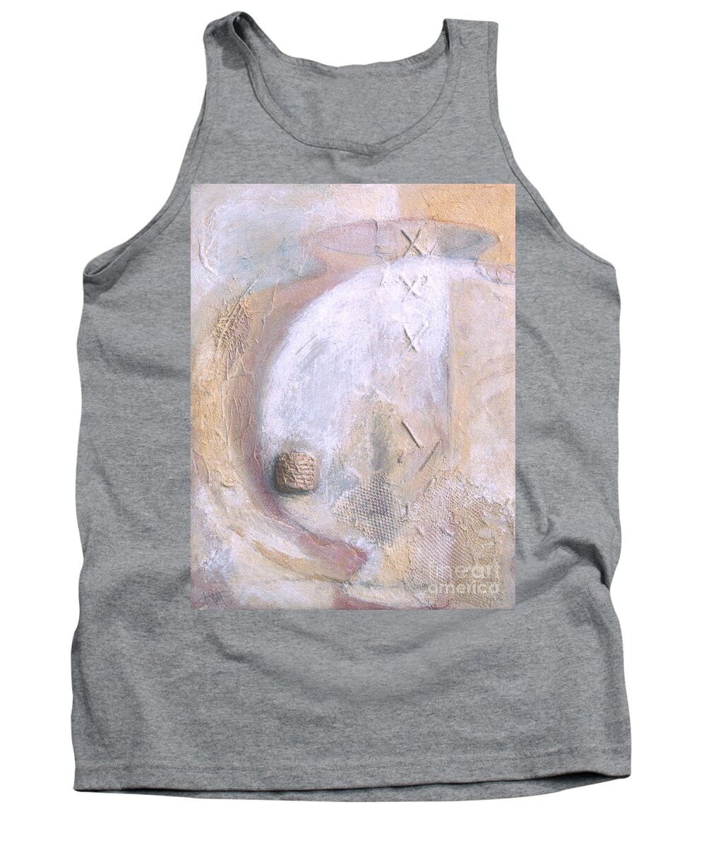Collage Tank Top featuring the painting Give and Receive by Kerryn Madsen-Pietsch
