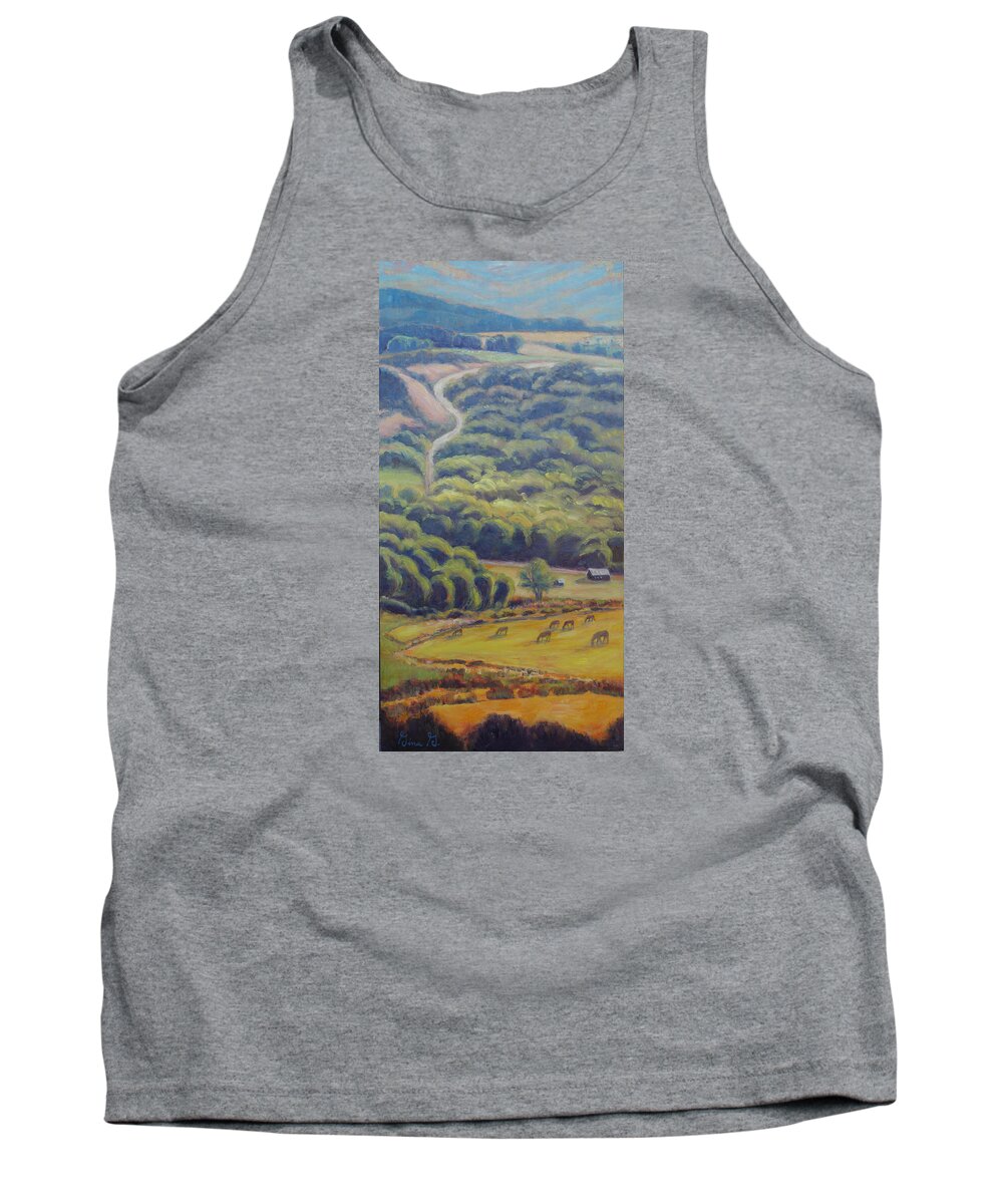 Oil On Panel Tank Top featuring the painting Glow of the Rising Sun by Gina Grundemann