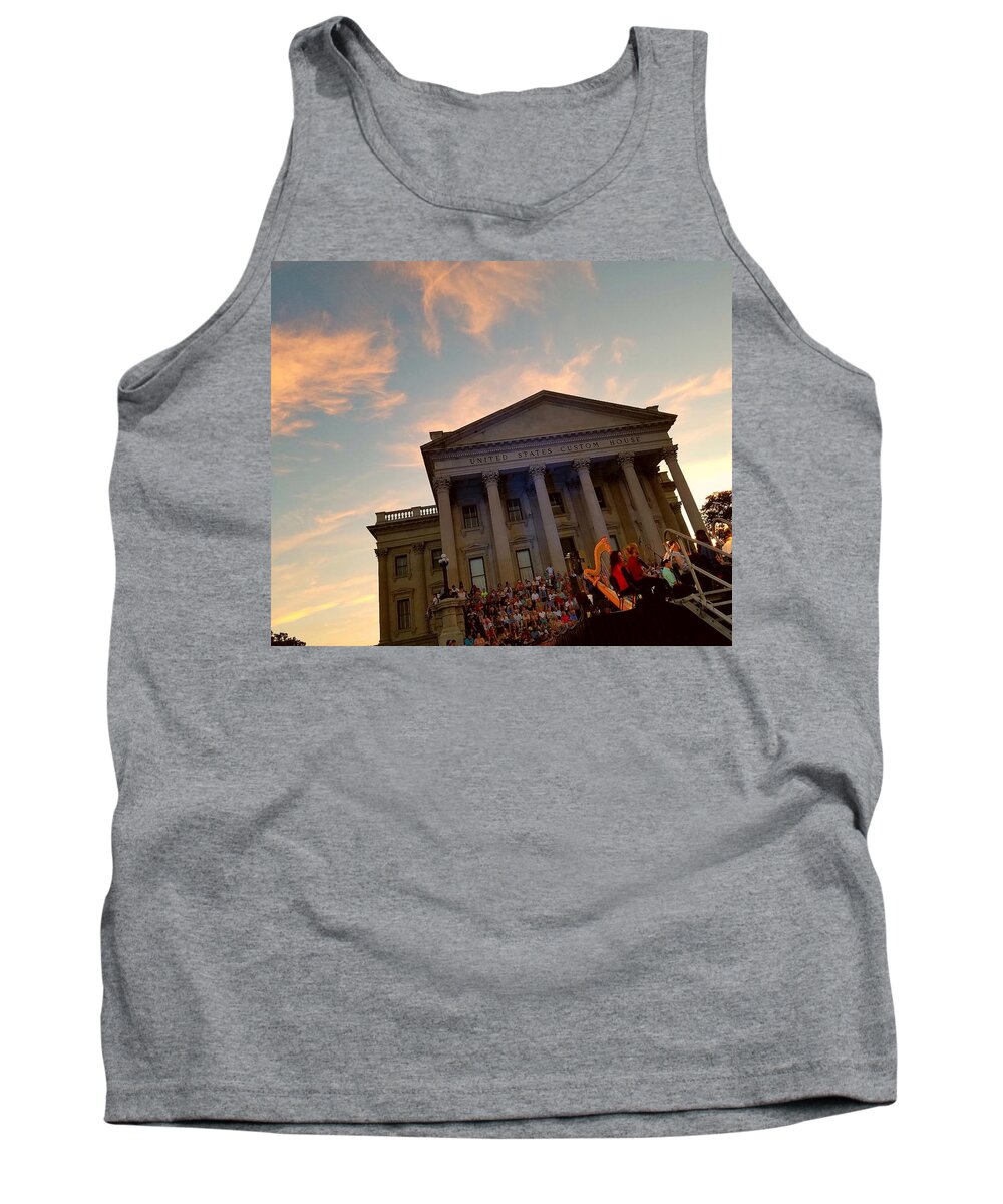 Orchestra Tank Top featuring the photograph Glowing Harp by Amy Regenbogen