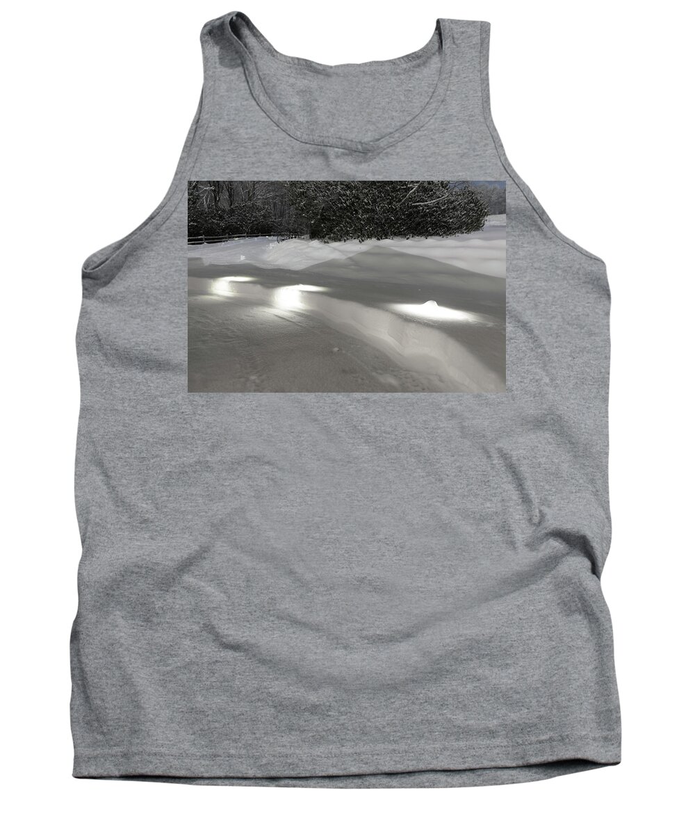 Snow Tank Top featuring the photograph Glowing Landscape Lighting by D K Wall