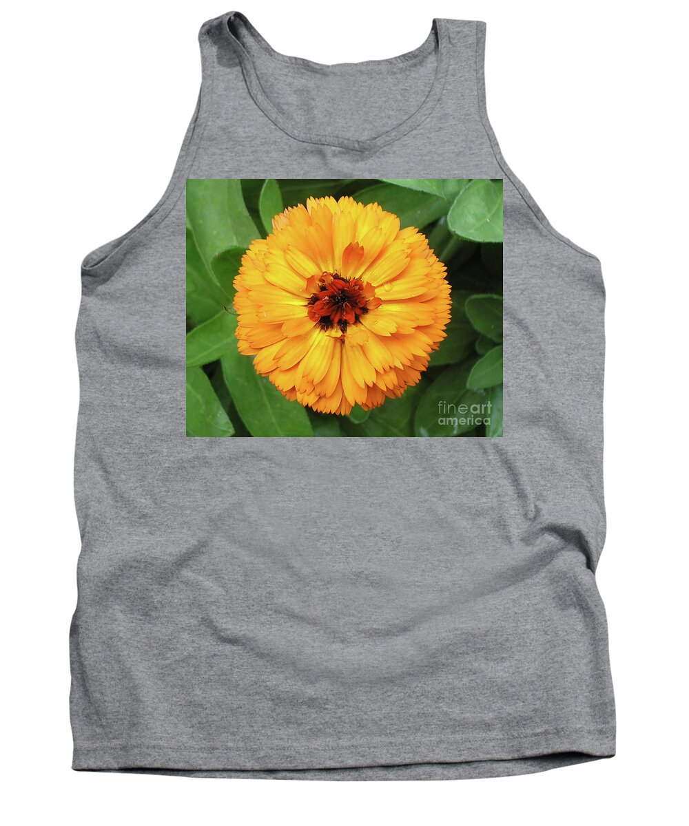 Flower Tank Top featuring the photograph Gold Flower by Dean Triolo
