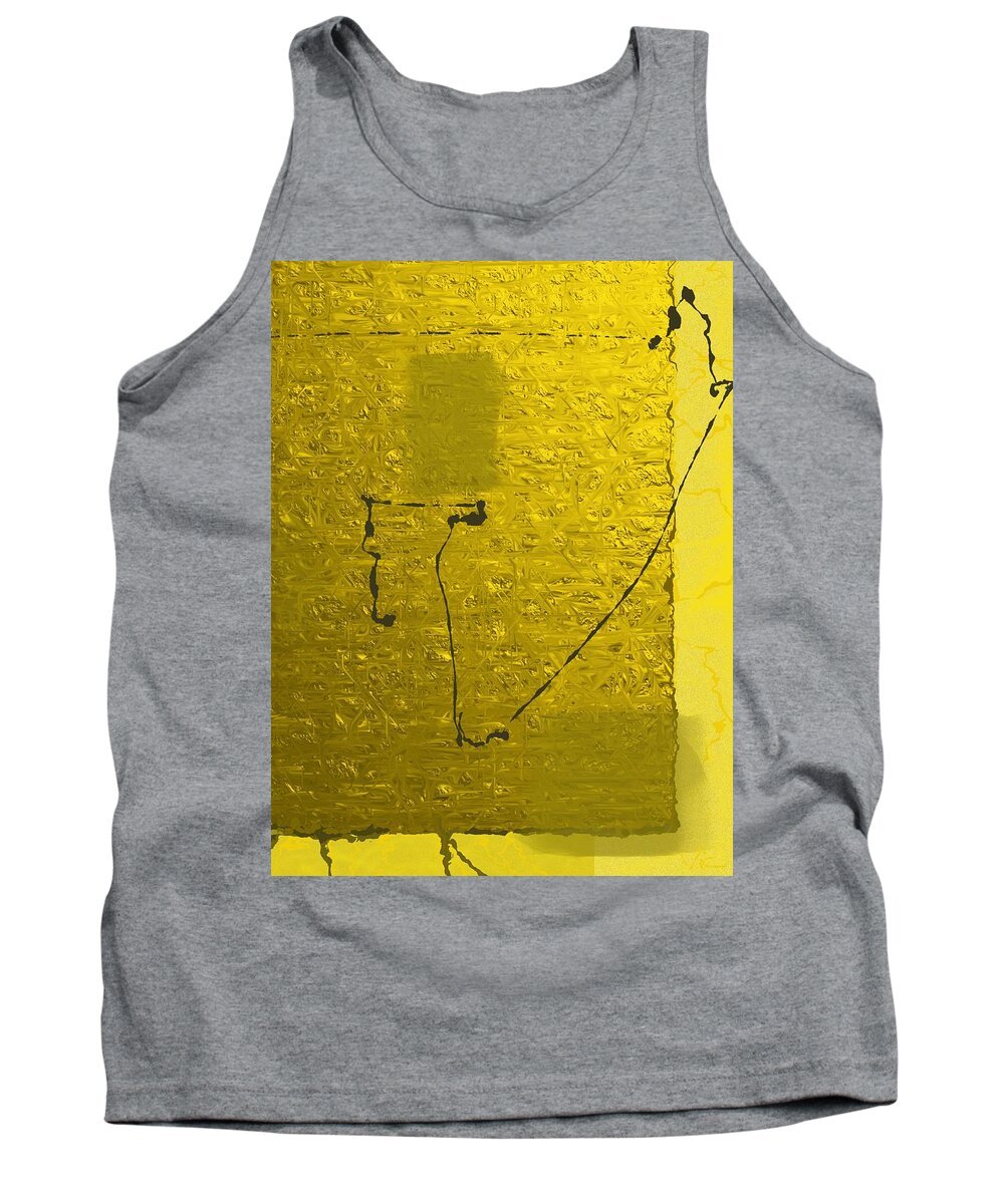 Victor Shelley Tank Top featuring the digital art Gold Parchment by Victor Shelley