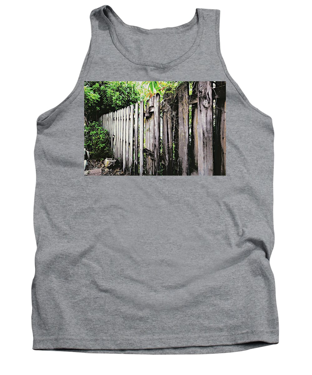 Fence Tank Top featuring the photograph Good fences, good neighbors by Nora Martinez