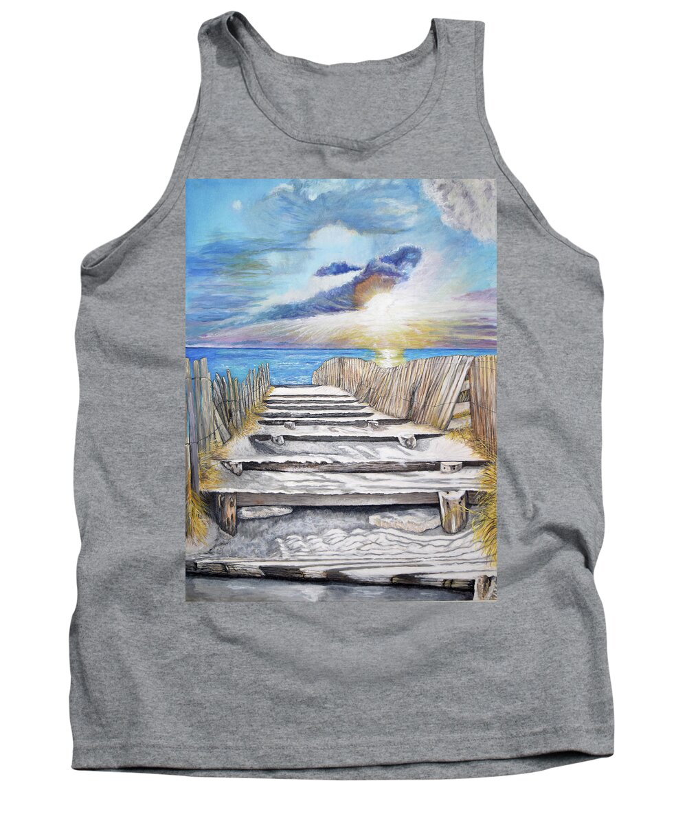 Seascape Tank Top featuring the painting Good Mornimg by Toni Willey
