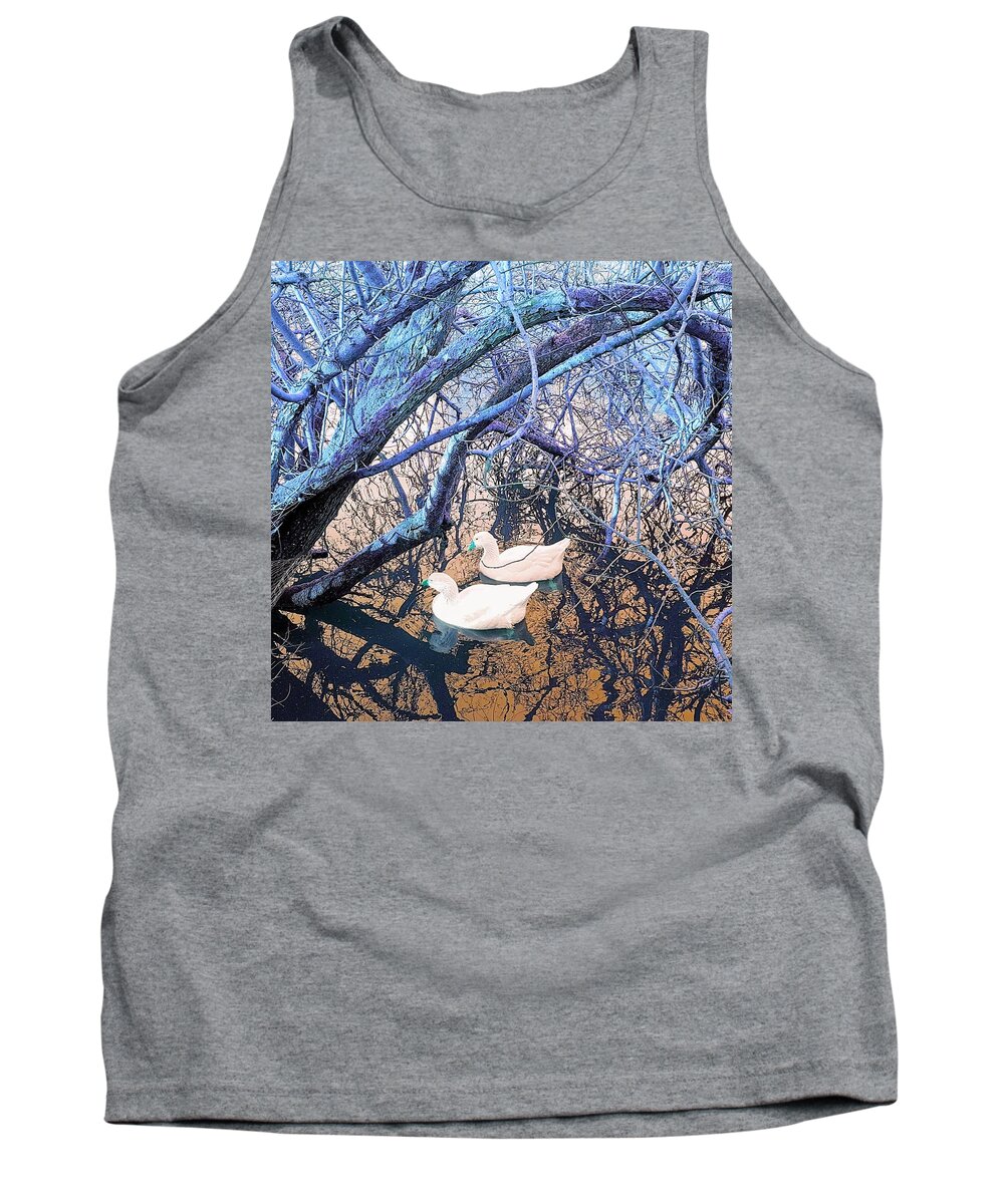 Countrylife Tank Top featuring the photograph Grace And Flow In Electric Blue by Rowena Tutty