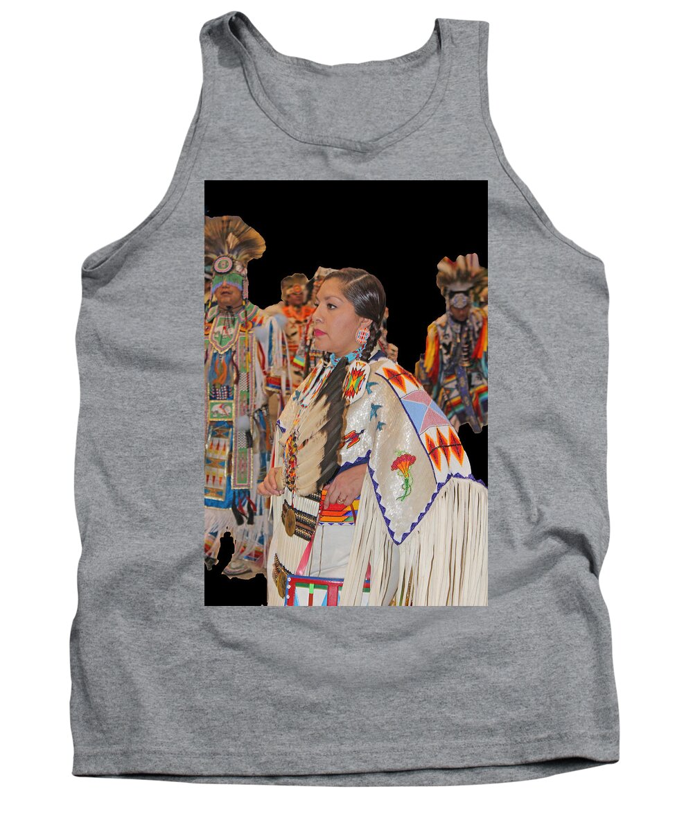Native Americans Tank Top featuring the photograph Grand Entry-4 by Audrey Robillard