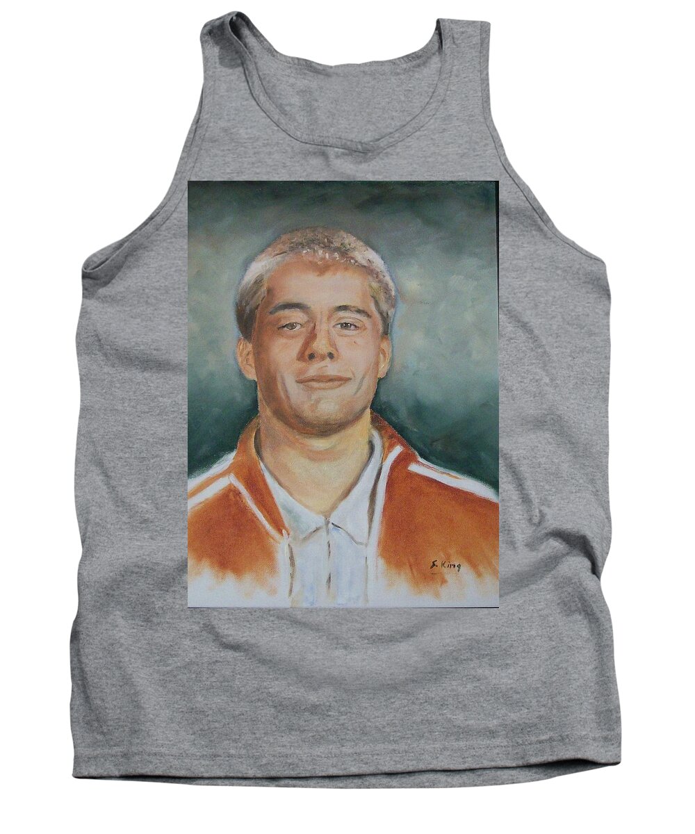 Portrait Tank Top featuring the painting Grandson by Stephen King