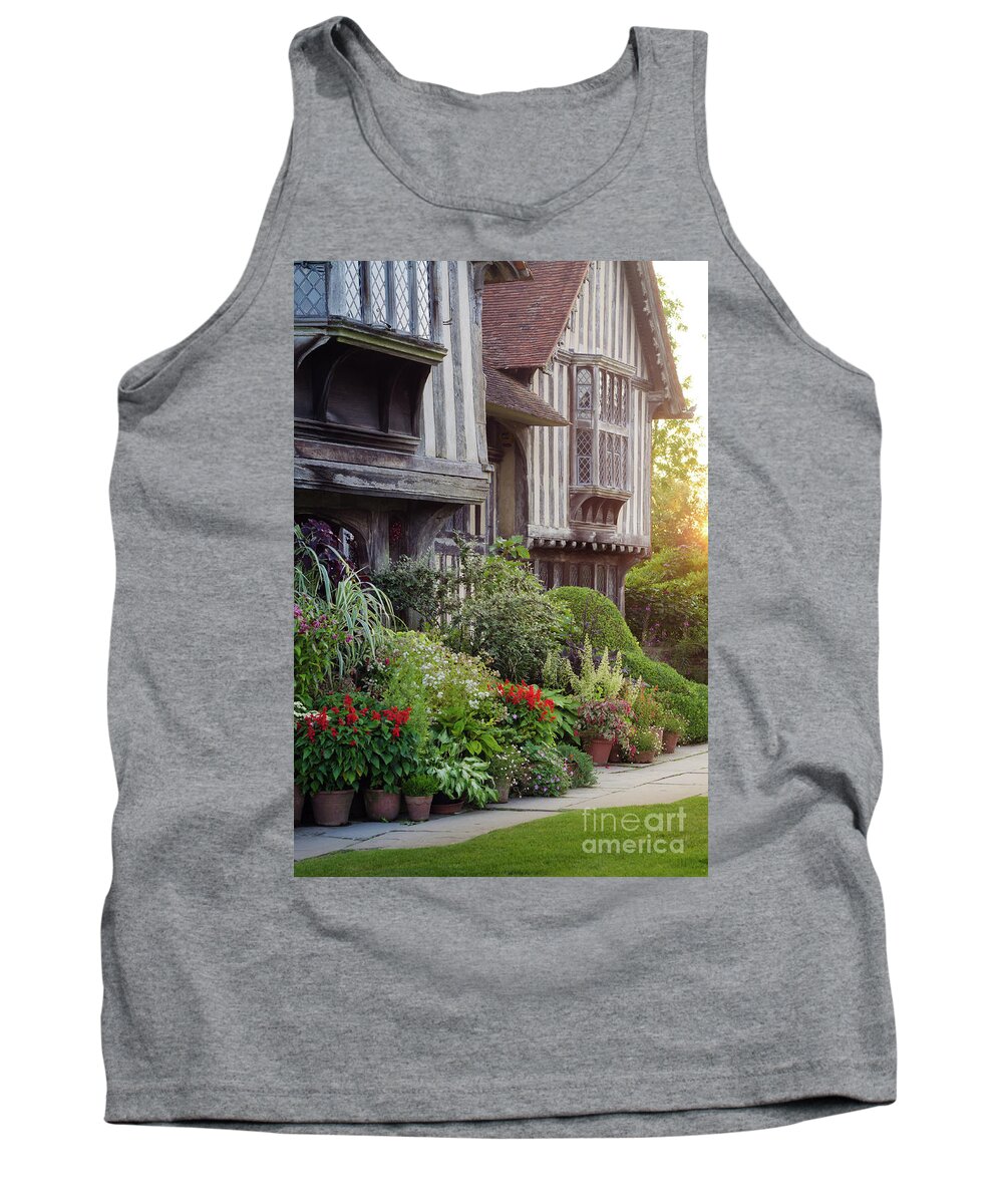 Sunset Tank Top featuring the photograph Great Dixter House and Gardens at Sunset by Perry Rodriguez