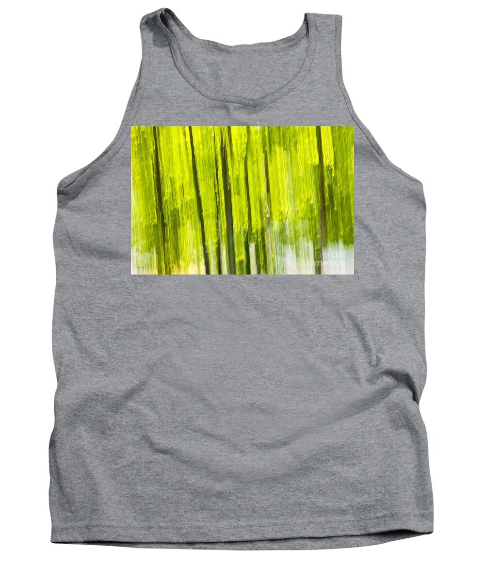 Abstract Tank Top featuring the photograph Green forest abstract by Elena Elisseeva