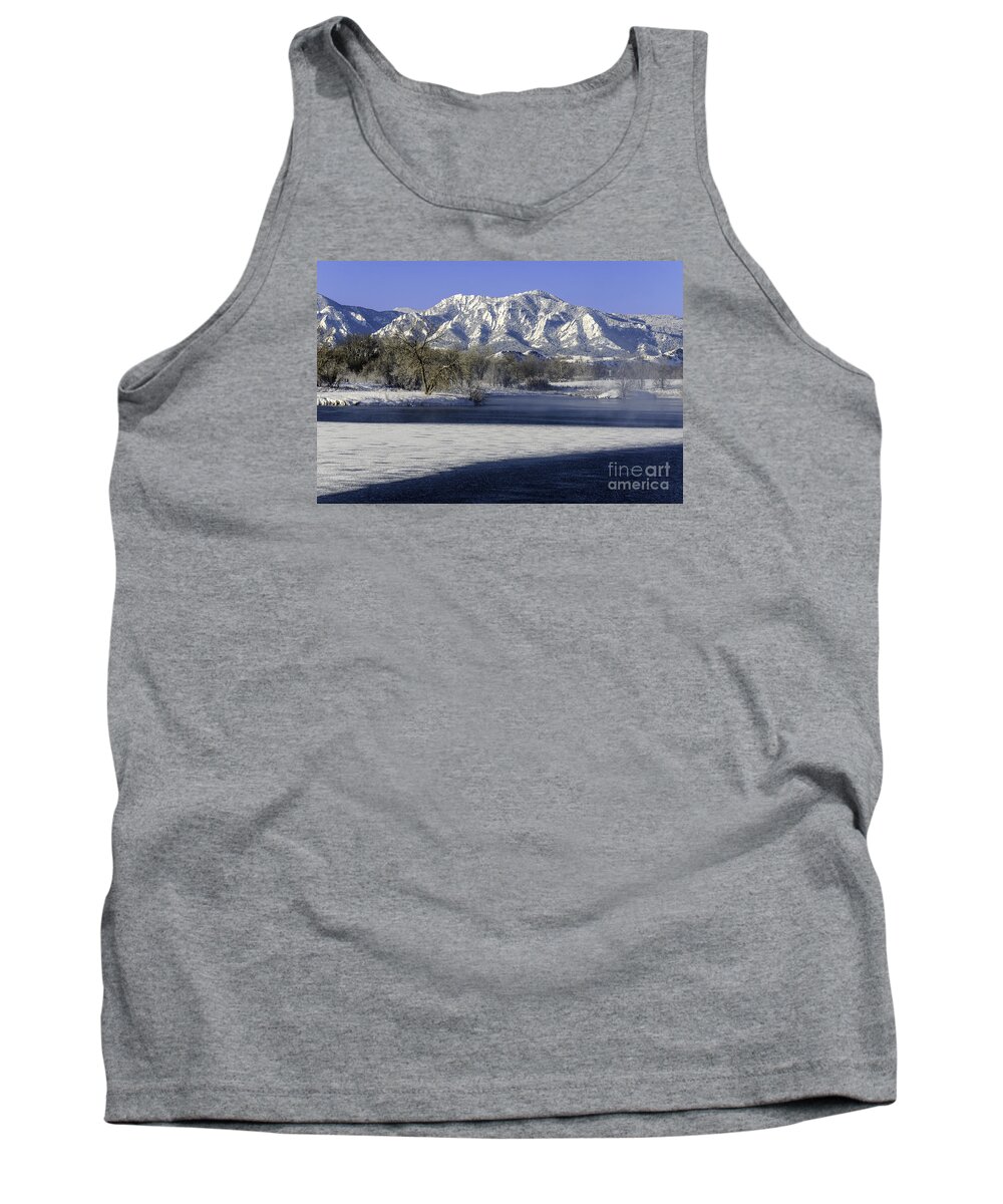 Beautiful Tank Top featuring the photograph Green Mountain Sunrise Snow by Greg Summers