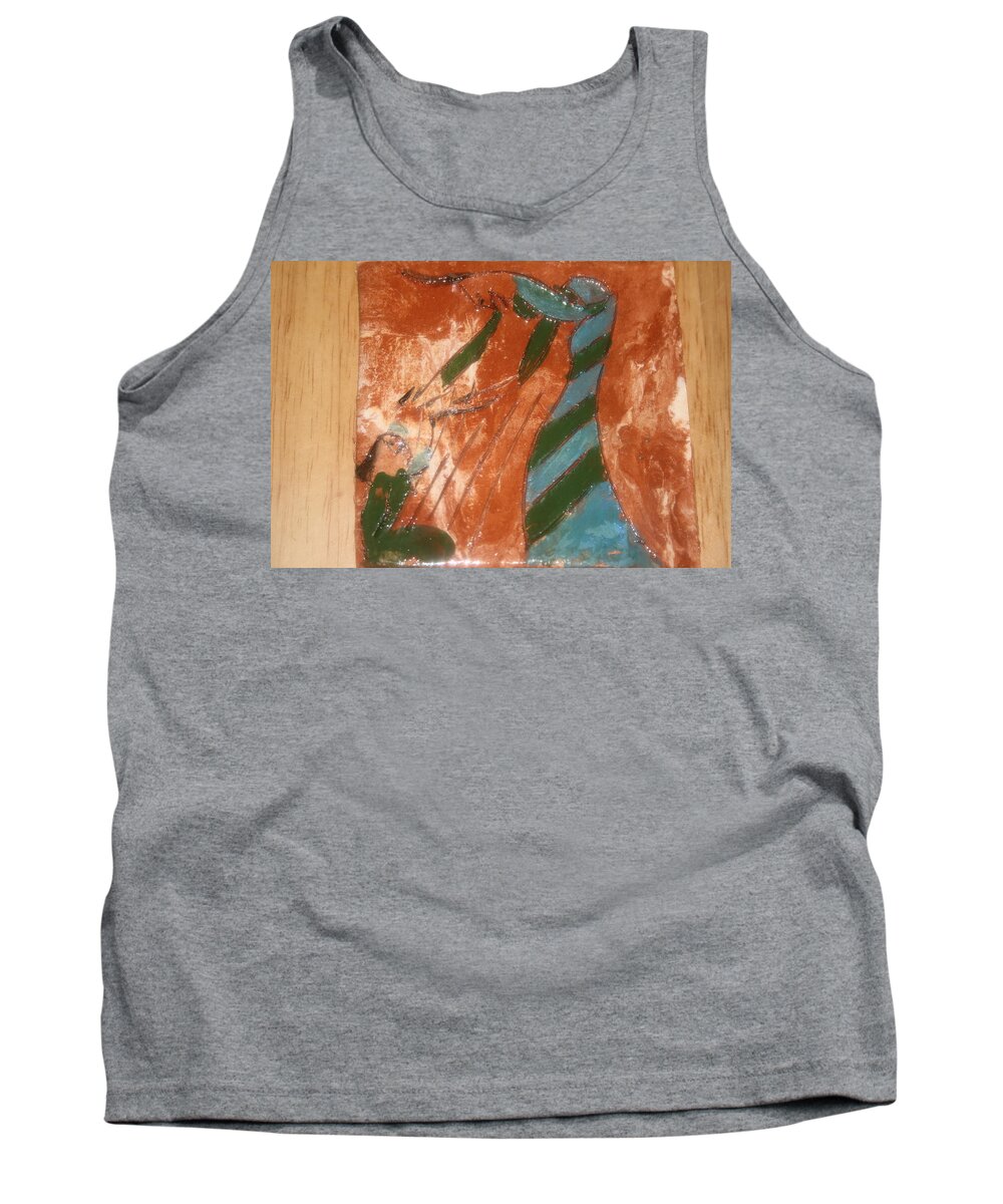 Jesus Tank Top featuring the ceramic art Greeting - tile by Gloria Ssali
