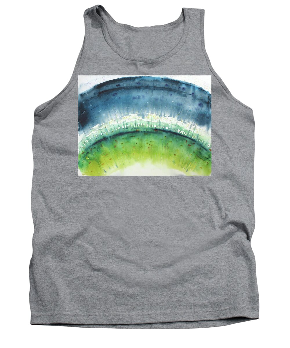 Painting Tank Top featuring the painting Gyrate by Petra Rau