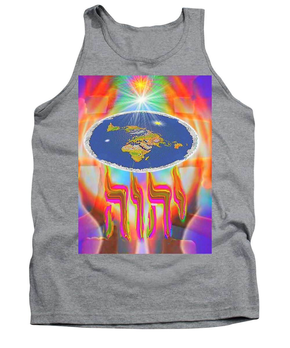 Yhwh Tank Top featuring the painting Hands of Creation by Hidden Mountain