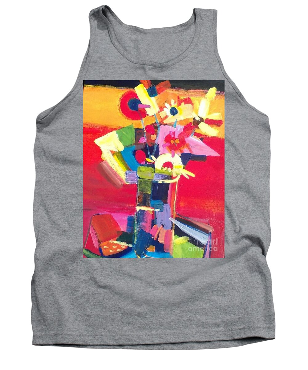 Happy Hour Tank Top featuring the painting Happy Hour by Sherry Harradence