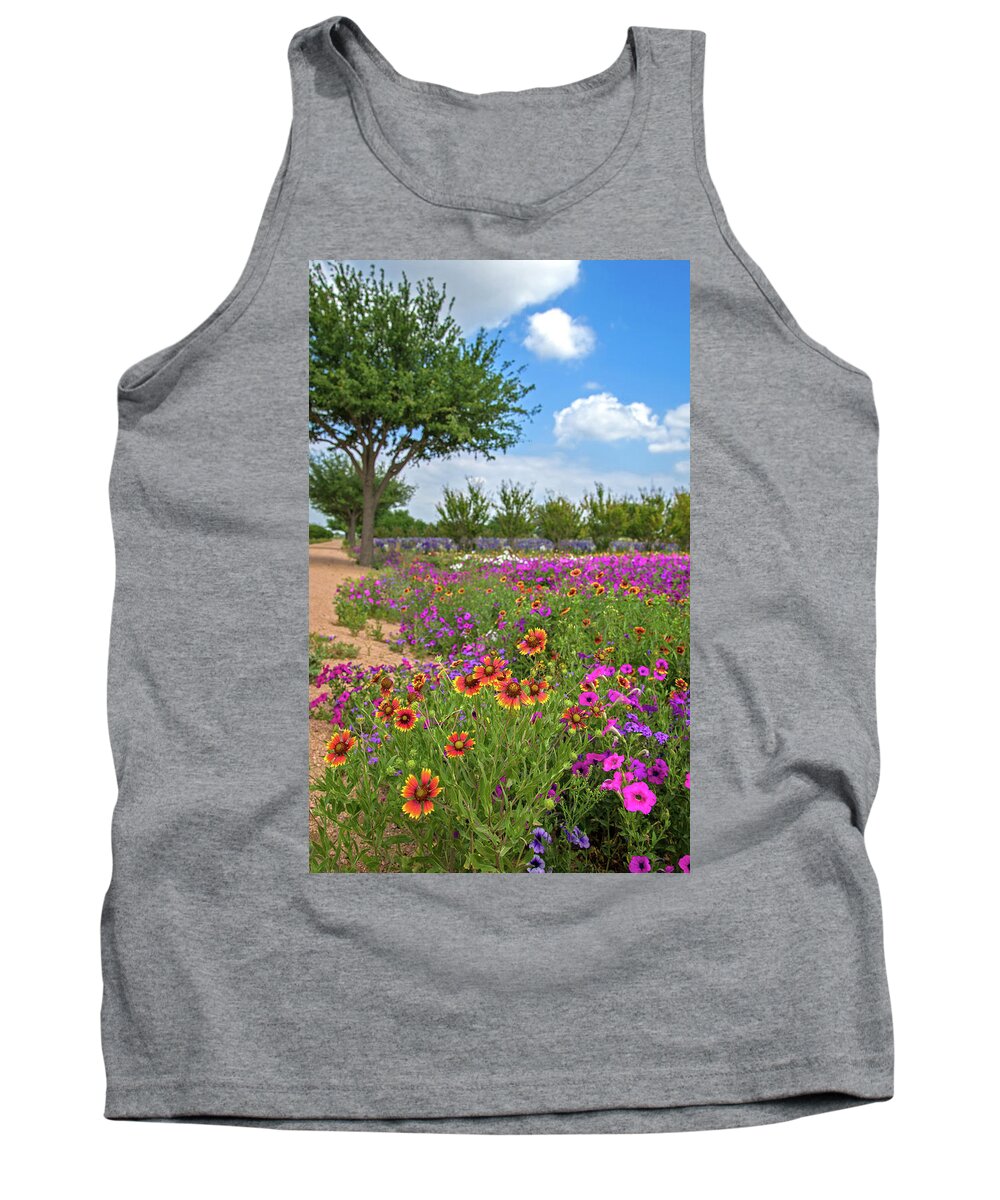 Wildflowers Tank Top featuring the photograph Happy Trail at the Farm by Lynn Bauer