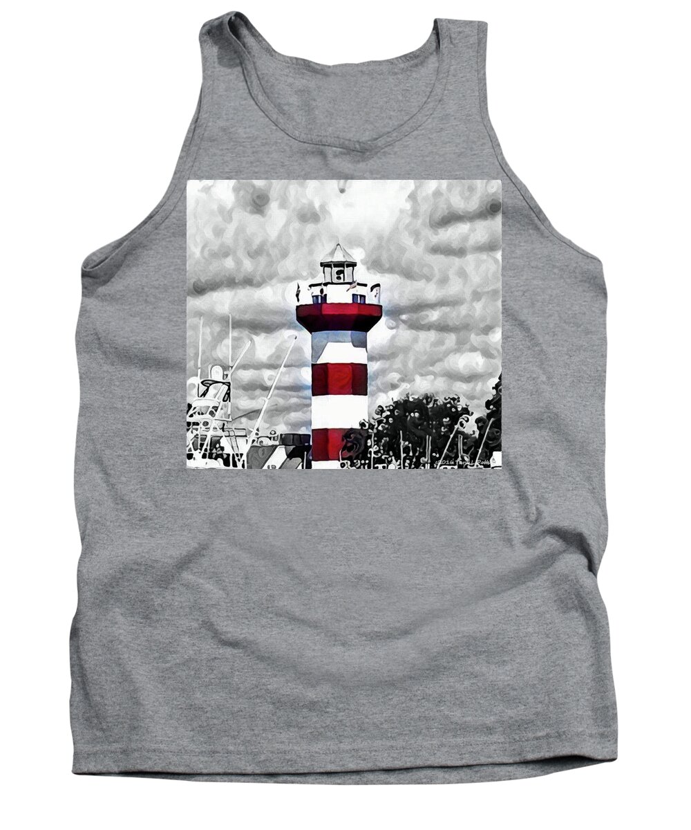 Lighthouse Tank Top featuring the photograph Harbour Town Lighthouse by Tara Potts