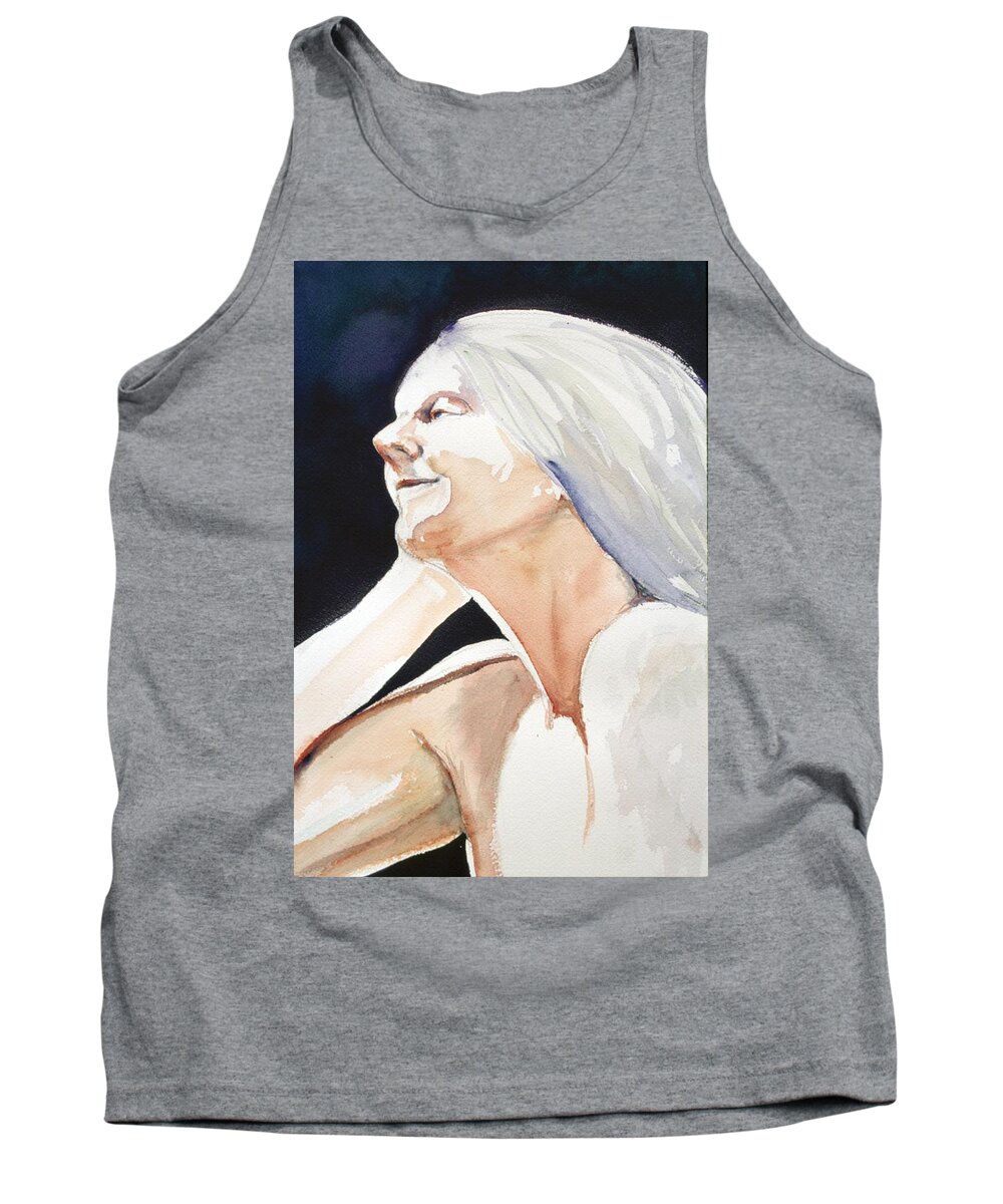 Close-up Tank Top featuring the painting Head Study 2 by Barbara Pease
