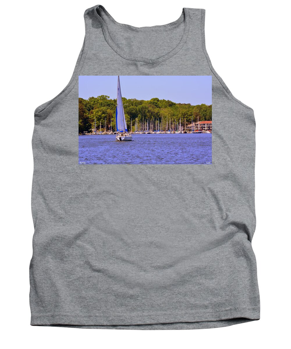 Sailboat Tank Top featuring the photograph Headed Home by Lisa Wooten