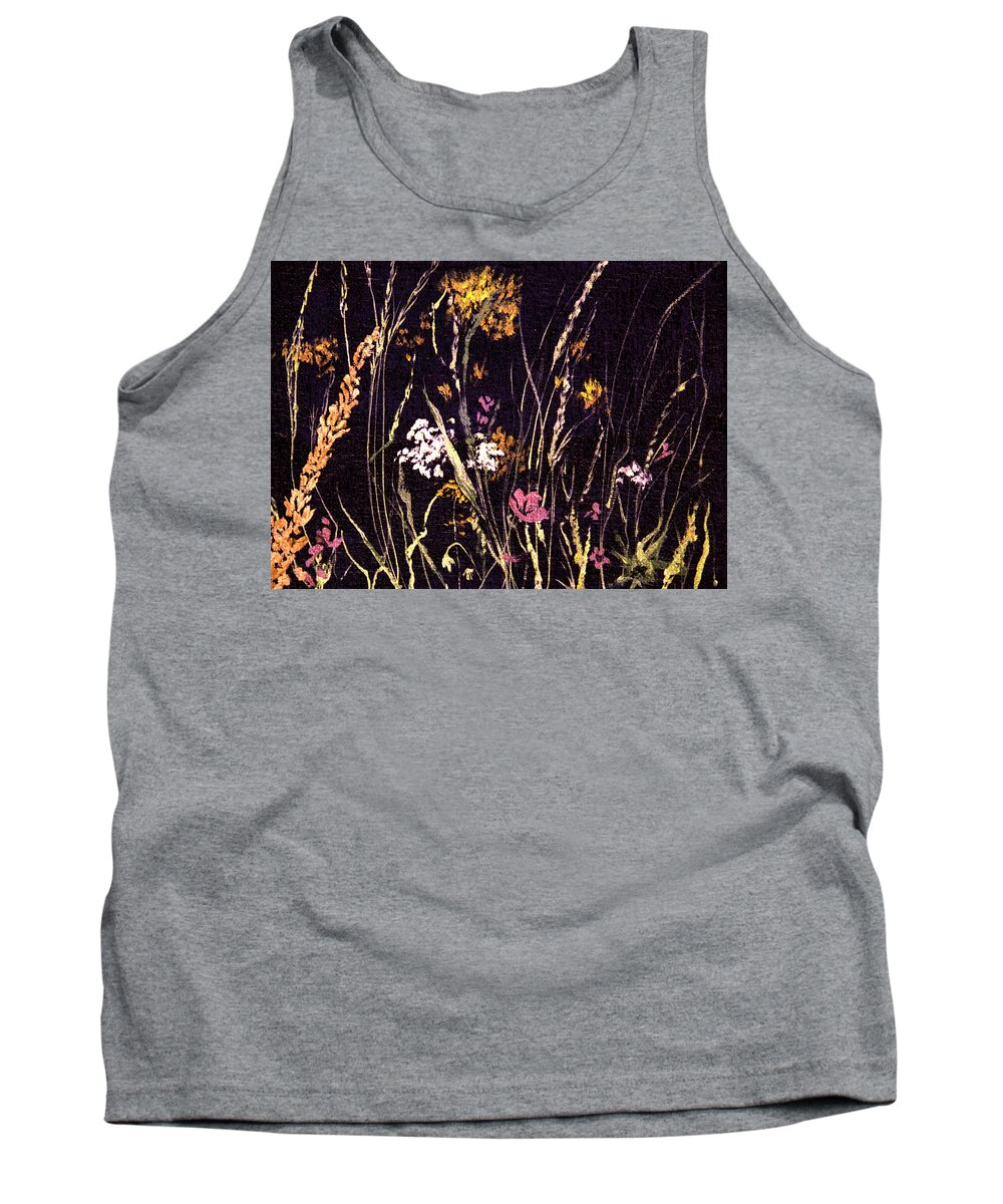 Flowers Tank Top featuring the painting Headlights by Nila Jane Autry